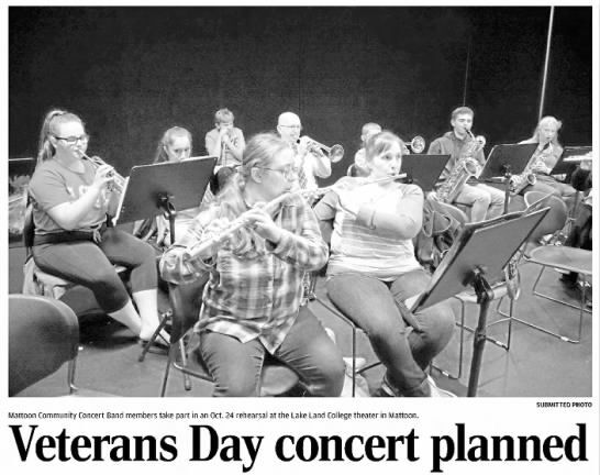 Veterans Day concert planned